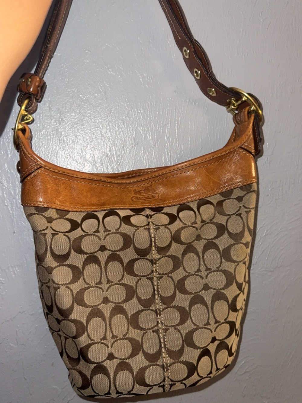 Vintage Coach Bleecker Signature Duffel/Hobo Bag